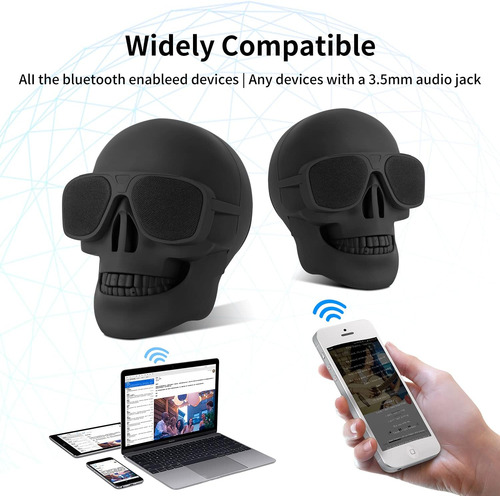 Bocinas Portátiles Bocinas Yesechens Skull Con Bluetooth 8 W