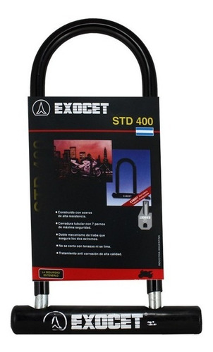 Imagen 2 de 5 de Traba U Exocet Std 400 Candado Exocet U Std400 Devotobikes