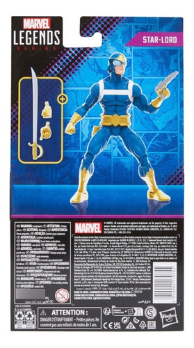 Action Figure Star Lord Clássico Hq Guardians Of The Galaxy