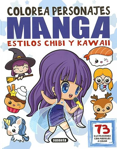 Colorea Personajes Manga Estilos Chibi Y Kawaii - Vv Aa