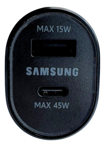 Carregador Veicular Samsung Original 45w E 15w Dupla Saída Preto