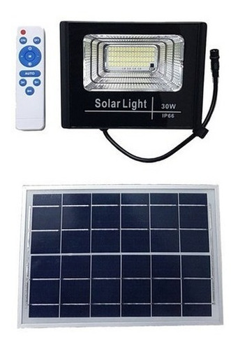 Foco Farol Led Hogar 30w Solar 220v Con Control Remoto