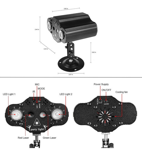 Láseres Profesionales Mini Lazer Festa Led Light