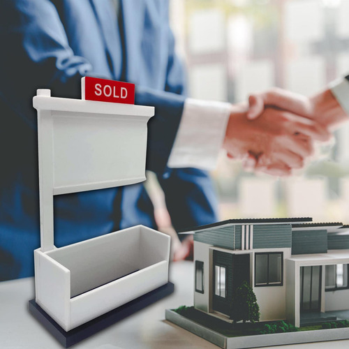 Titular De Cartão De Visita Imobiliário De Sinal Vendido