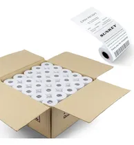 Comprar 50 Rollos Papel Térmico Blanco Impresion Insumos 80mm X 80mm