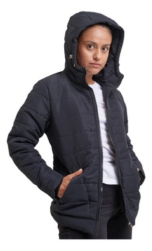 Campera Inflada Para Dama Tiro Largo Impermeable Muy Cómoda 