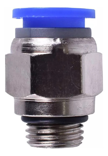 Conexão Pneumática Reta Macho Rosca 1/4 Bsp X 8 - 100 Peças