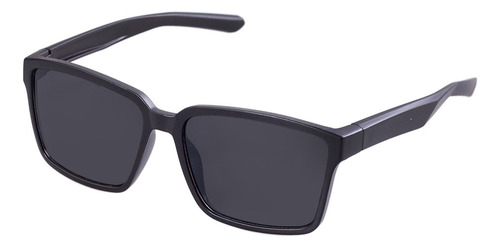 Óculos Sol Masculino Preto Polarizado Emborrachado Desenho Liso