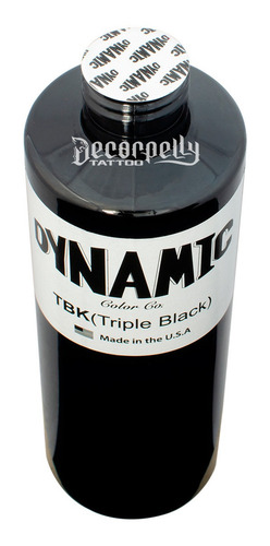 Imagem 3 de 4 de Tinta Triple Black Dynamic Tattoo Tatuagem 240ml Original