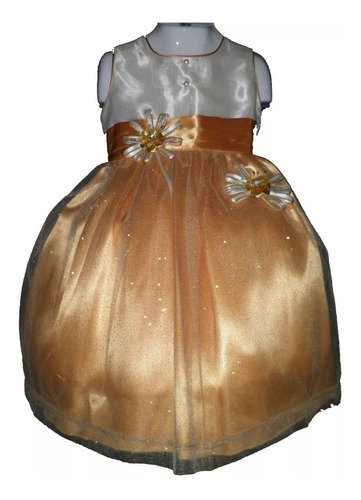 Vestido Brilloso Dress Bebita Corte Princesa De Moda