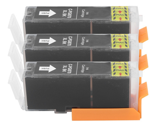 Imagen 3 de 10 de 25ml Cartucho De Tinta 3pcs Impresora Negro Plástico Pgi-870