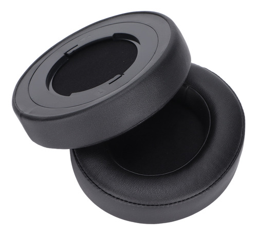 Almohadillas De Cuero Negro Para Auriculares, De Repuesto Bl