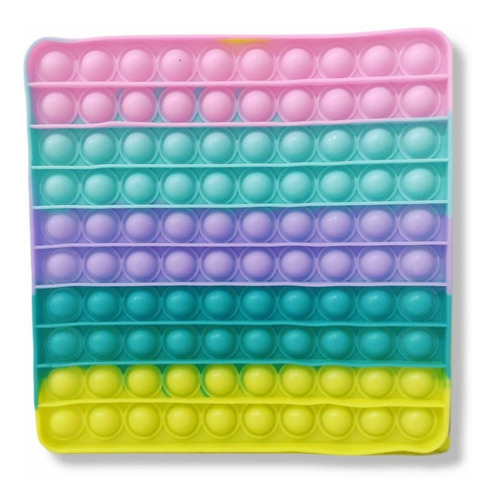 Imagen 1 de 4 de Pop It Gigante Silicona Cuadrado Multicolor Importado 20cm