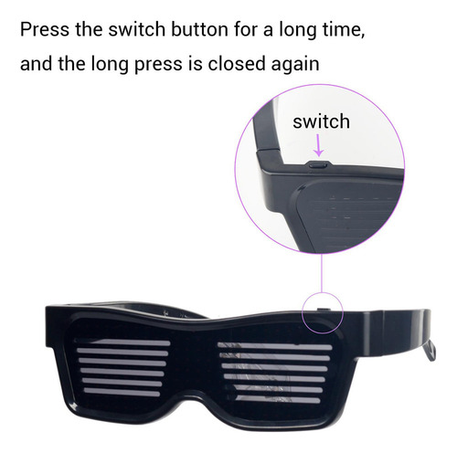 Led Bluetooth Para Raves Fun Flashing Display Text 4 Cores