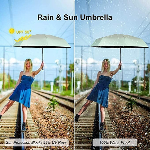 Mini Guarda-chuva Invertido Com Proteção Uv Dobrável