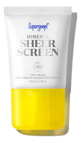 Supergoop! Mineral Sheerscreen Spf 30 Pa+++, 0.5 Onzas Lquid