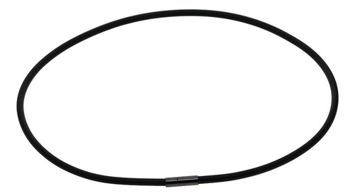 Cadena De Cuerda De De Caucho Negro Con Cierre De Los 55cm