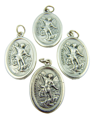 Regalos Lote De 4 Medallas De Arcángel San Miguel En Tono De