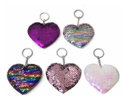 Llavero De Lentejuelas Pompones Cartera
