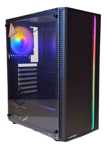 Gabinete Gamer Aureox Skoll Arx 200g Para Pc De Escritorio Negro