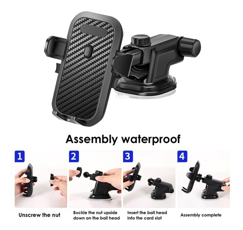 Imagen 3 de 4 de Soporte 360 Grados Para Celular De Carro Base Chupon