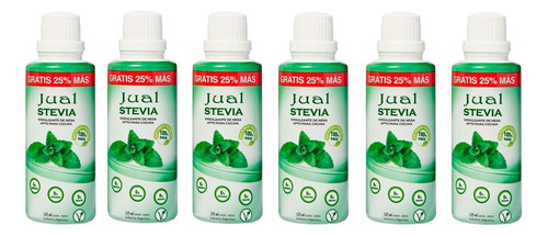 6 X Edulcorante Stevia Natural Liquido Jual 125cc Chico - Fw