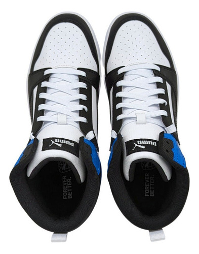 Tenis Puma Rebound V6 Hombre Azul Negro Original 39232610