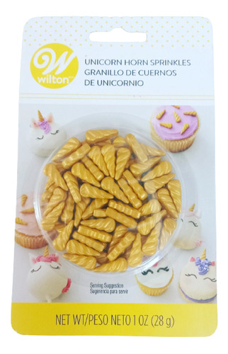 Wilton Sprinkles Cuernos Unicornio Comestibles. 28gr