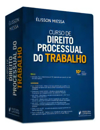 Curso De Direito Processual Do Trabalho, De Miessa Élisson. Editorial Editora Juspodivm, Tapa Dura, Edición 10° En Português, 2024