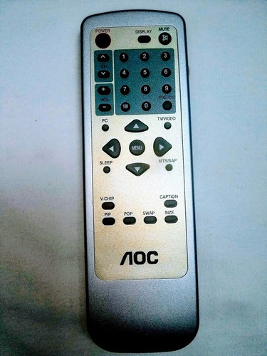 Imagen 1 de 3 de Control Remoto Tv Aoc Led Lcd Convencional Con Pilas