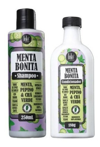 Imagem 1 de 3 de Kit Menta Bonita Condicionador 180g + Shampoo 250ml