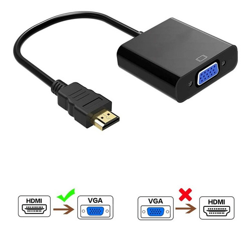 Imagen 2 de 4 de Adaptador Conversor De Hdmi A Vga