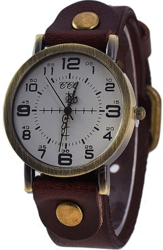Relógio Feminino Ccq Modelo 1008 Pulseira De Couro