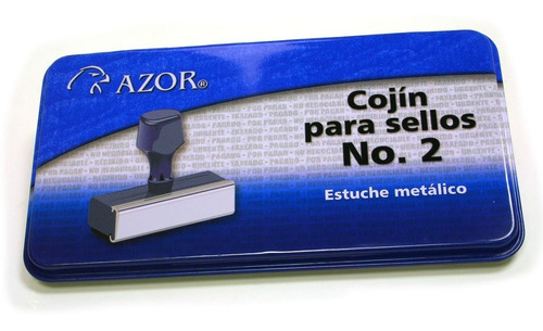 Cojín Para Sellos No. 2 Azor Estuche Metálico