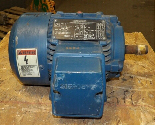 Siemens 1 Hp Ac Motor 230yy/460y 3ø 1745 Rpm 143t Frame Ssv