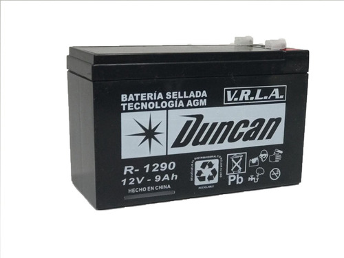 Bateria 12v 9ah Agm Duncan Ups/alarmas/inversores/ R1290