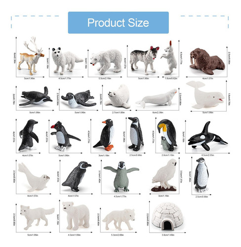 S Juguete De Animales Polares Juego De Figuras Realistas De