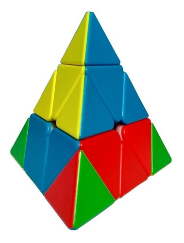 Cubo Mágico Triangulo Profissional Pirâmide Rotação Rápida Cor da estrutura Colorida