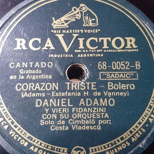 Pasta Daniel Adamo Vieri Fidanzini Orq Rca Victor C254