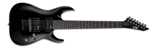Guitarra eléctrica LTD MH Series MH-17 stratocaster de tilo black laqueado con diapasón de madera de ingeniería