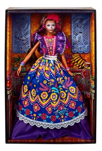 Mattel Muñeca Barbie Dia De Muertos 2022 Vestido Tradicional