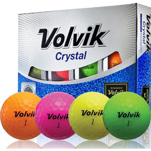 Volvik Crystal  Juego Pelota Golf (12 Unidades) Vario Color