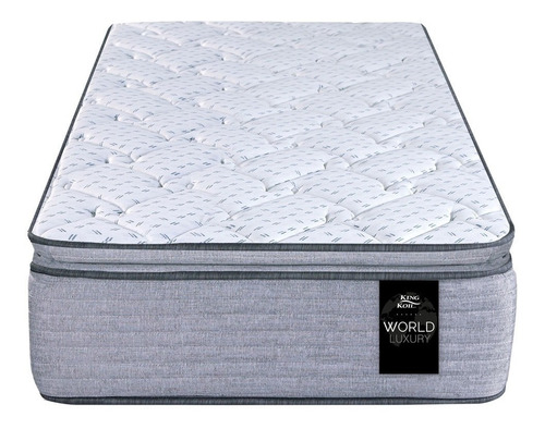 Colchón King Koil World Luxury Kensington 80cm x 190cm 1 Plaza de Resortes con Pillow Top
