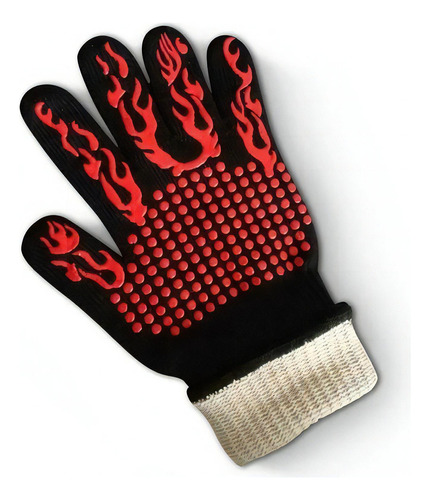 Luva Térmica Para Churrasco Alta Temperatura Bbq Gloves 1 Un Cor Preto