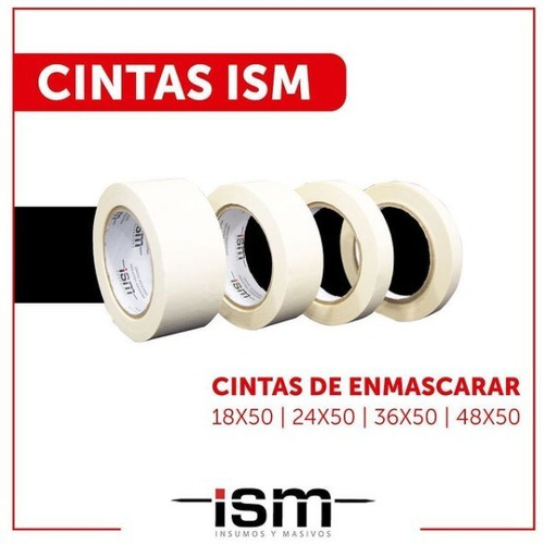 Cinta De Papel Empapelar Uso General 12 Mm X 50 Mt -ism-