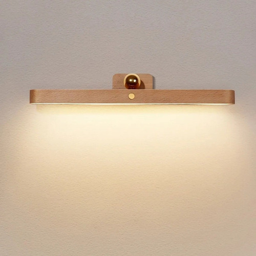 A Lámpara De Pared Led De Madera Moderna