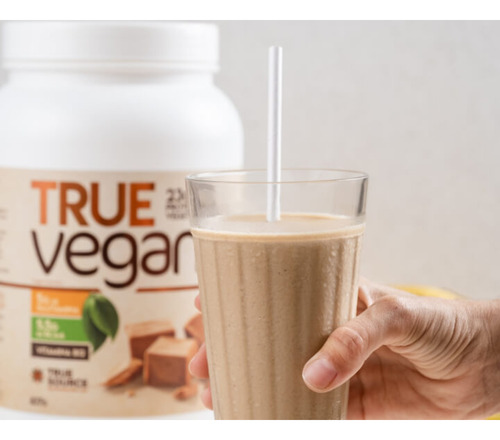 3x Sachê True Vegan Proteína Doce De Leite True Source 34g
