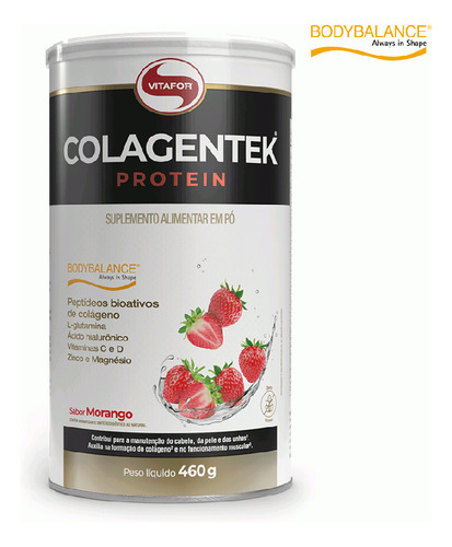 Colagentek Protein (460g) - Sabor: Morango Morango