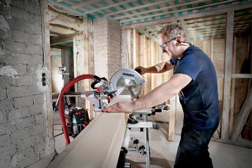Sierra Ingletadora Telescópica Metabo Guia Laser254mm 1800w