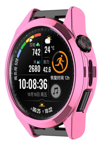 Funda De Reloj De Galvanoplastia Transparente Para Huawei Wa